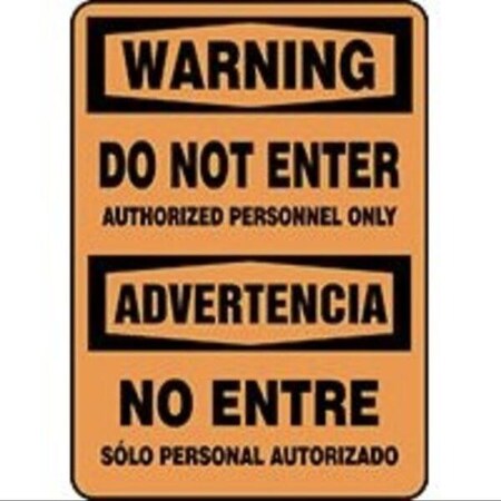 Accuform BILINGUAL OSHA WARNING Safety Sign DO SBMADM325VS